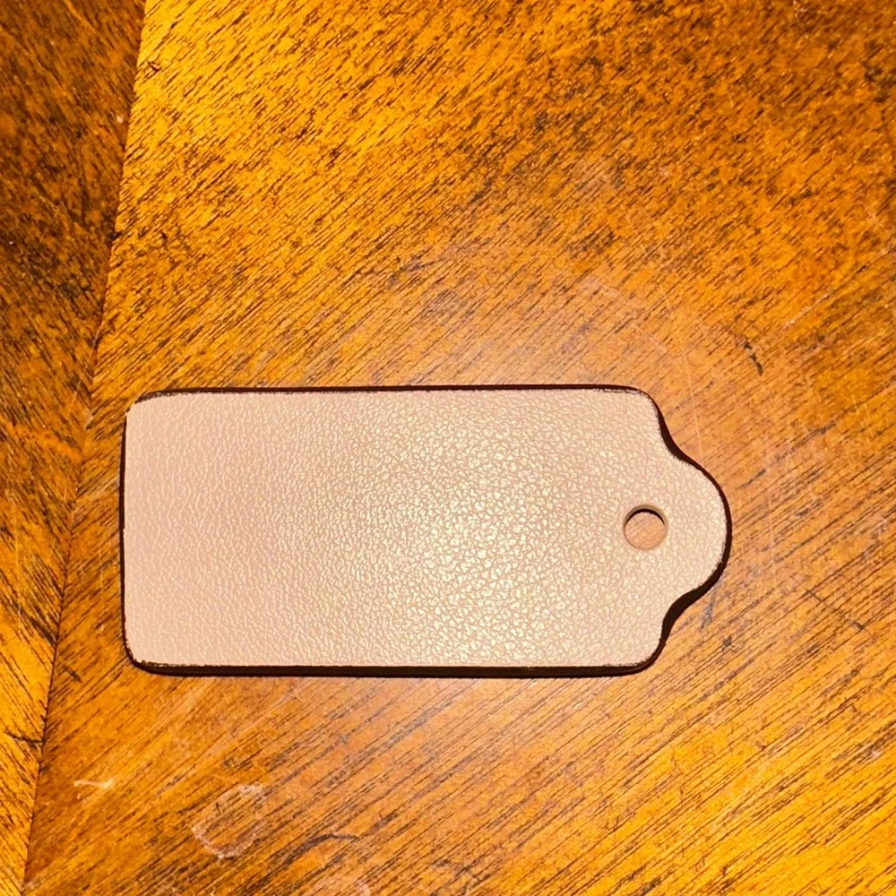 Coach Tan Leather Bag Tag - Picture 2 of 3